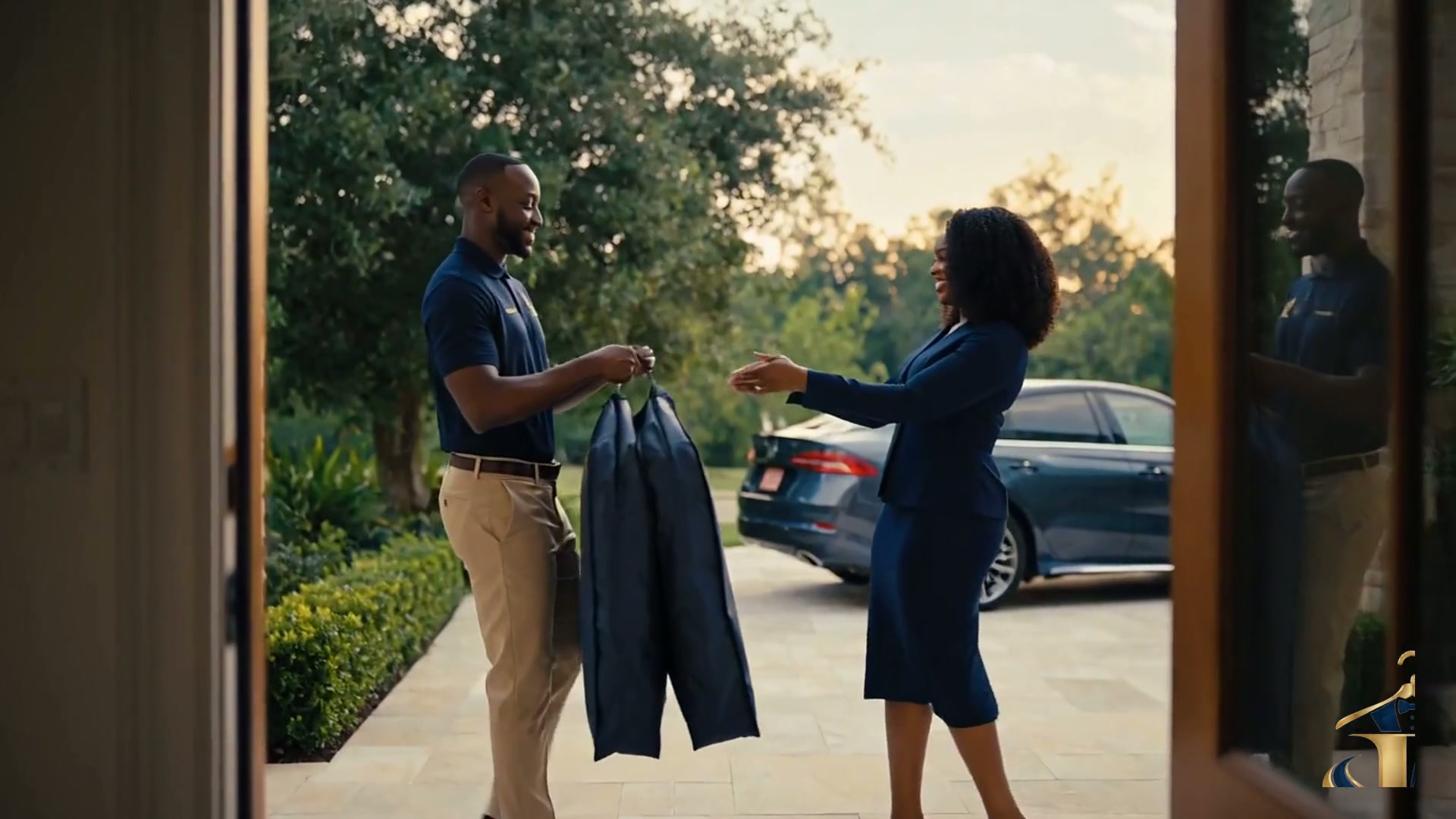 Prestige concierge collecting laundry for professional care